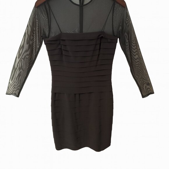 Ralph Lauren Black Mesh Panel Bandage Mini Dress – Size 4 - Picture 4 of 7